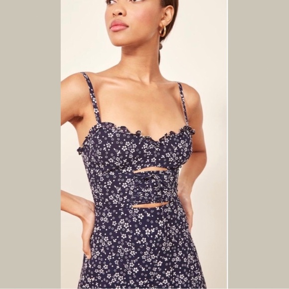 Reformation Fergie wide leg jumpsuit floral print - Picture 2 of 3